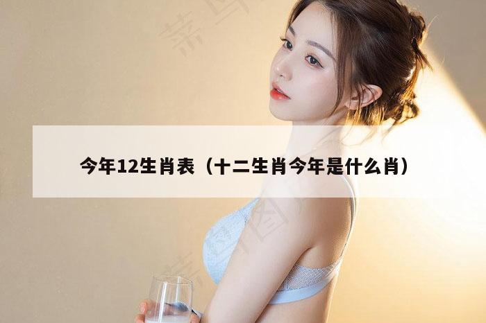 今年12生肖表（十二生肖今年是什么肖）
